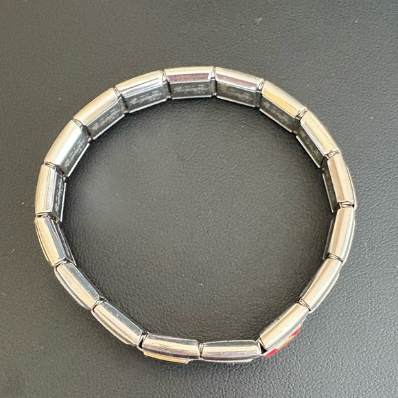 Vintage Italian Link charm bracelet stainless steel cancer crab zodiac sign y2K - Picture 8 of 10